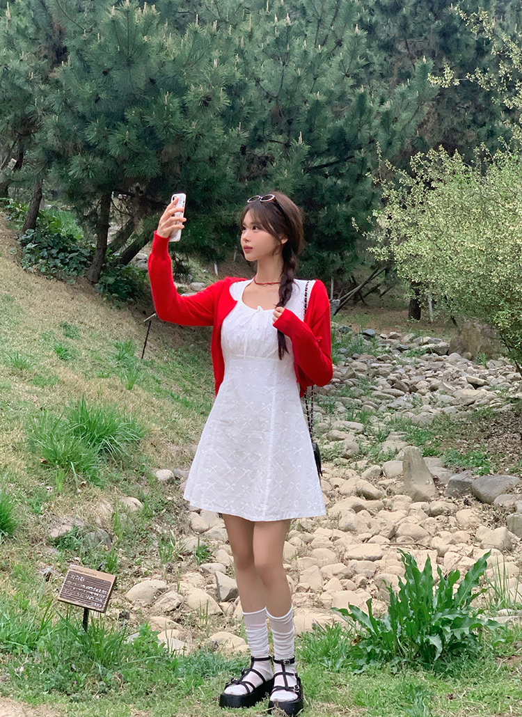 【Sister Jane】パフ袖 3連リボン×プリーツ ミニワンピース sister jane (シスタージェーン)Starfish Ruffle Mini Dress 22